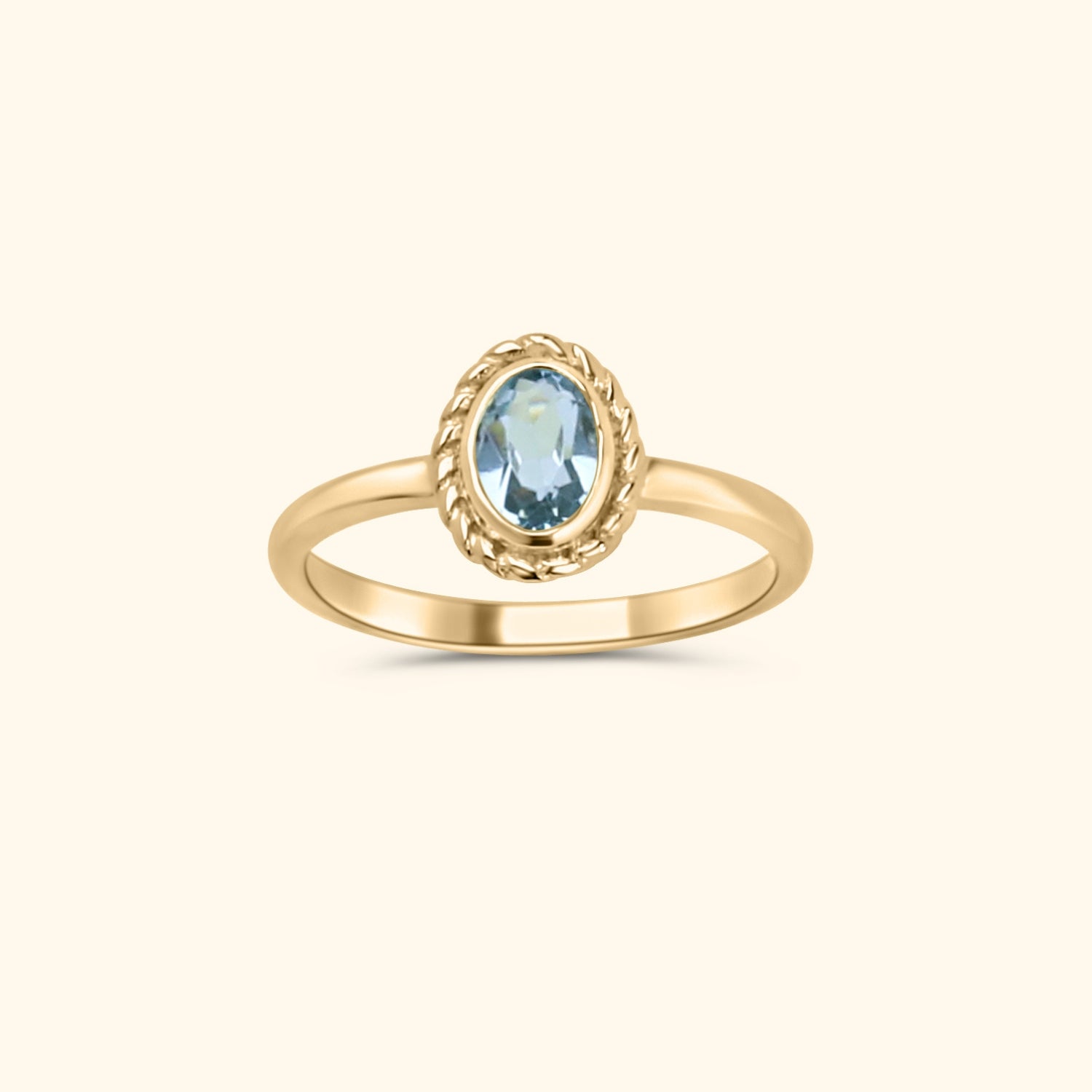 December blue topaz - Birthstone ring